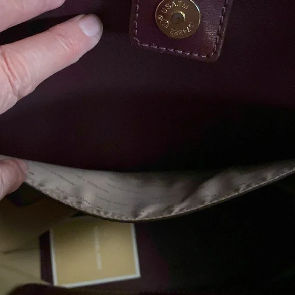 Michael Kors Burgundy Tote Bag - Picture 9 of 10